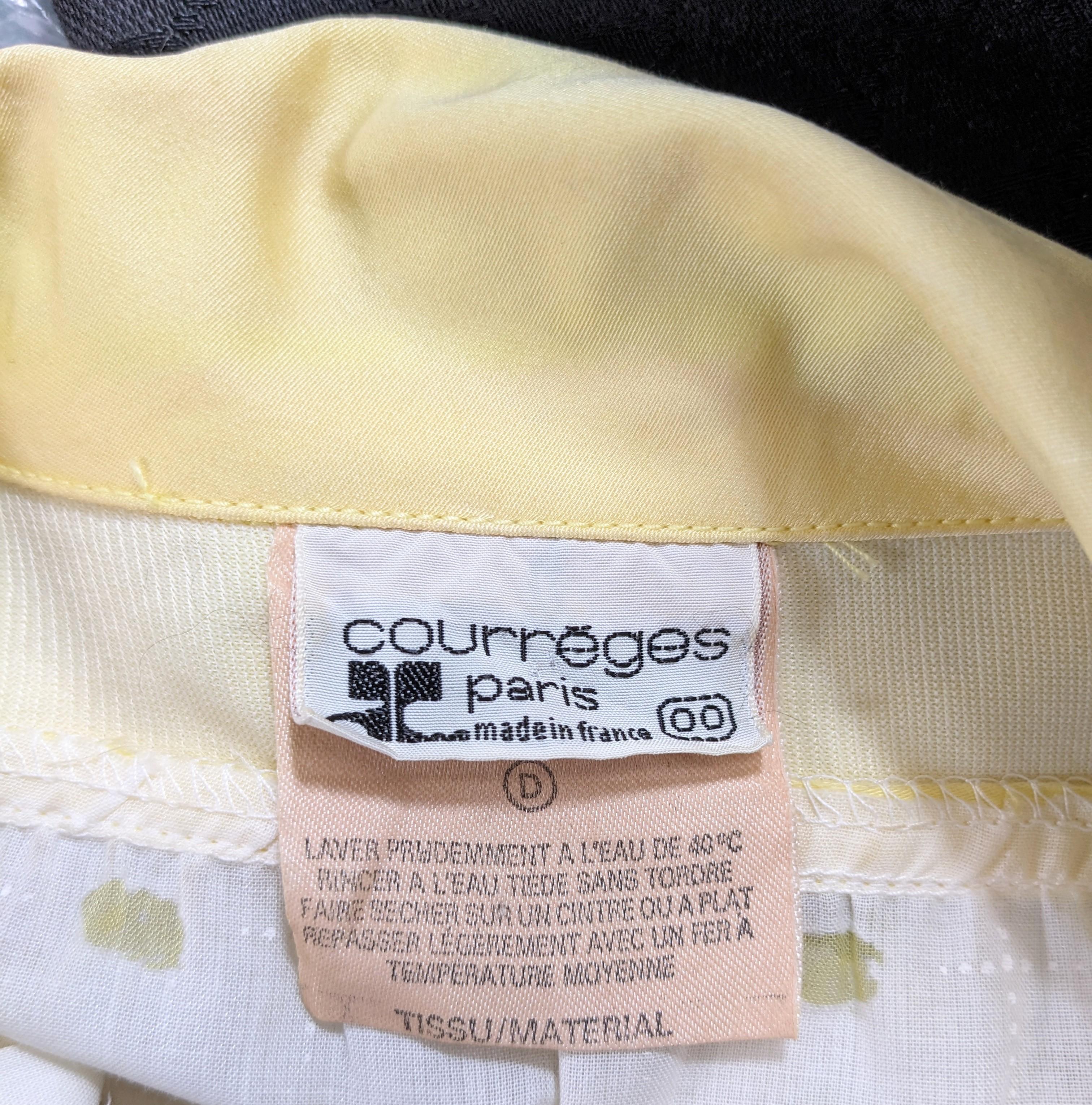 Andre Courreges Yellow Cloud Voided Blouse For Sale 2