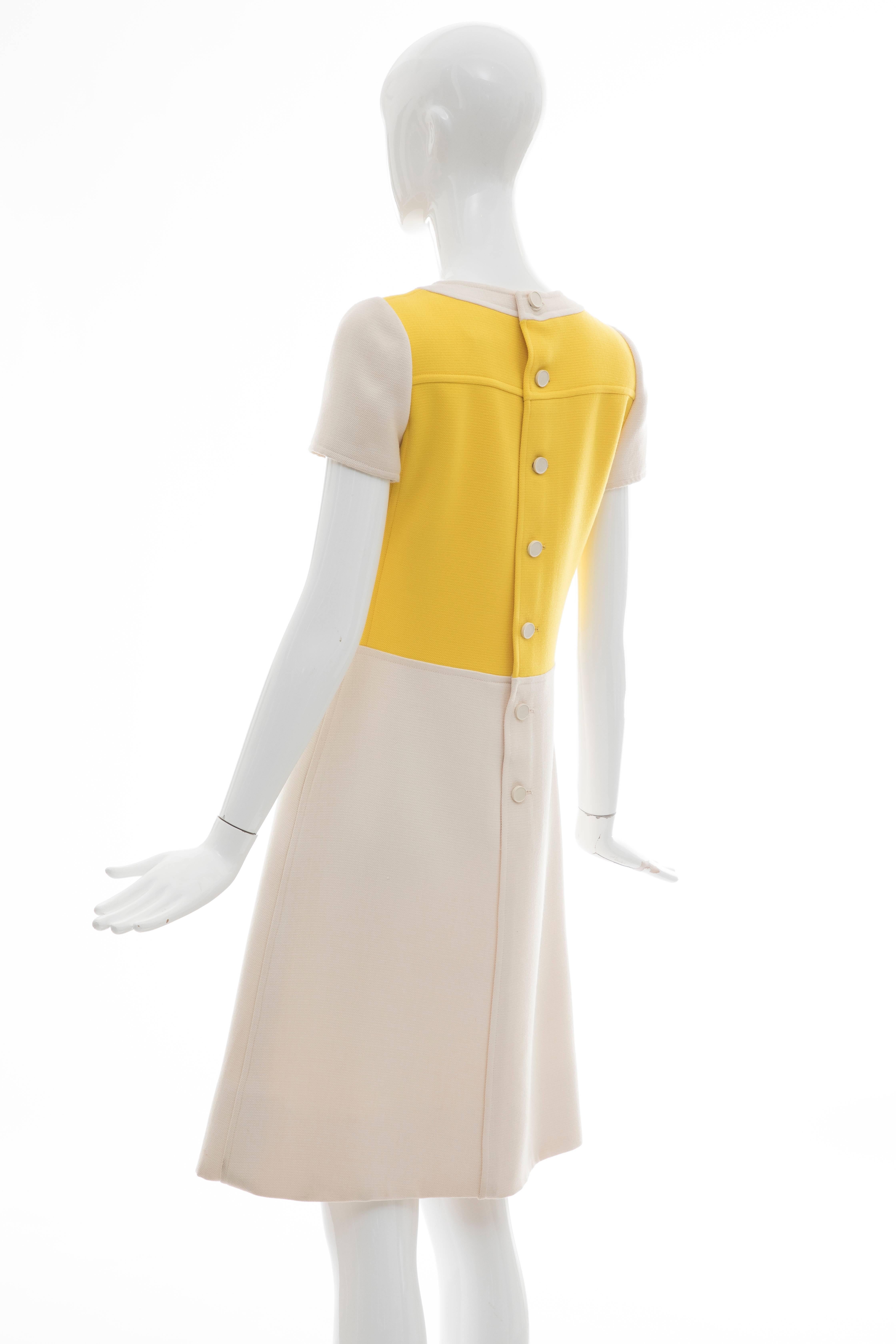 Andre Courreges Wool A-Line Dress , Circa 1960's For Sale 2