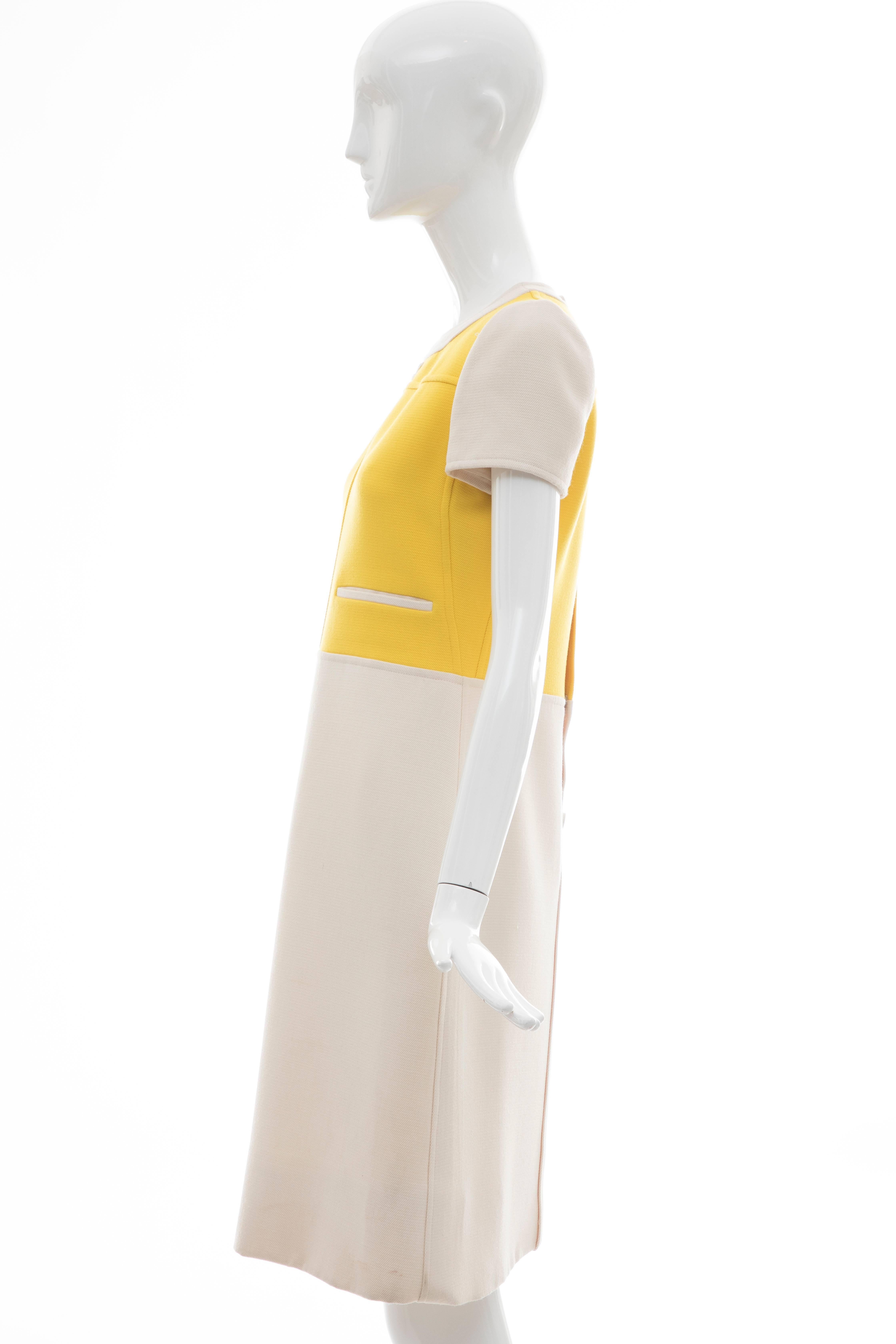 Andre Courreges Wool A-Line Dress , Circa 1960's For Sale 3