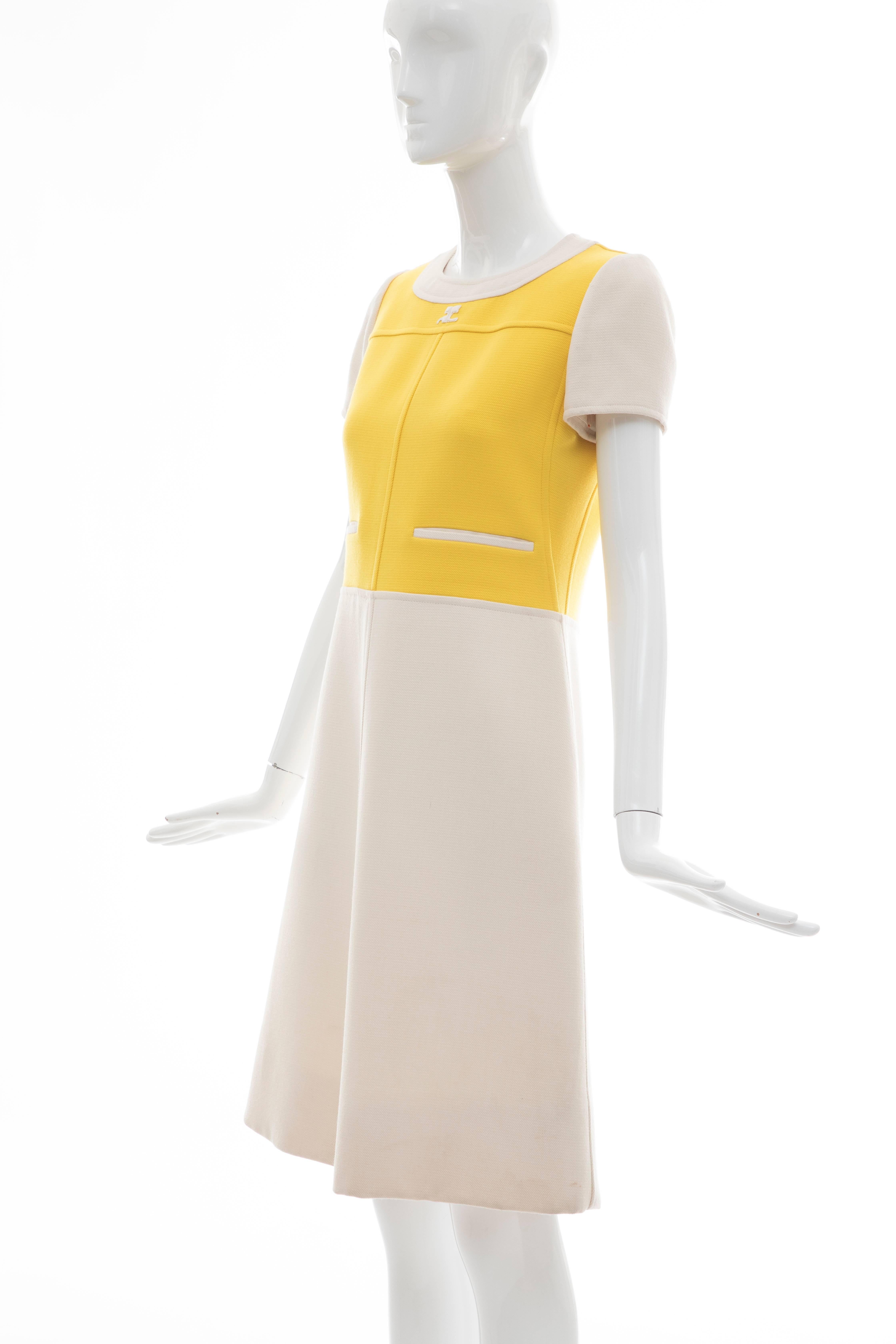 Andre Courreges Wool A-Line Dress , Circa 1960's For Sale 4