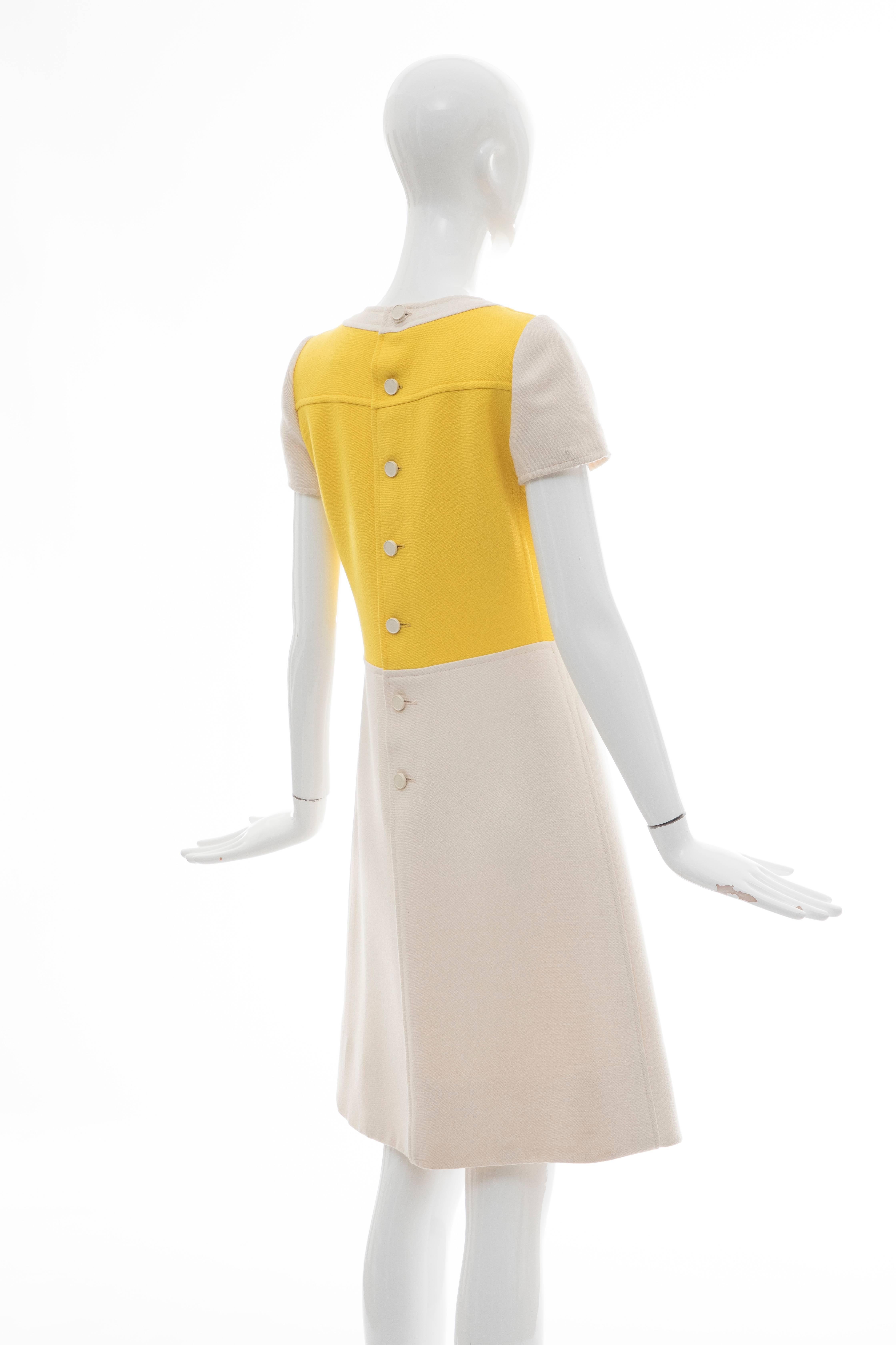 Women's Andre Courreges Wool A-Line Dress , Circa 1960's For Sale