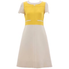 Andre Courreges Wool A-Line Dress , Circa 1960's