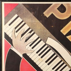 Art Deco Lithograph Posted Entitled "Pianos Daude" by Andre Daude