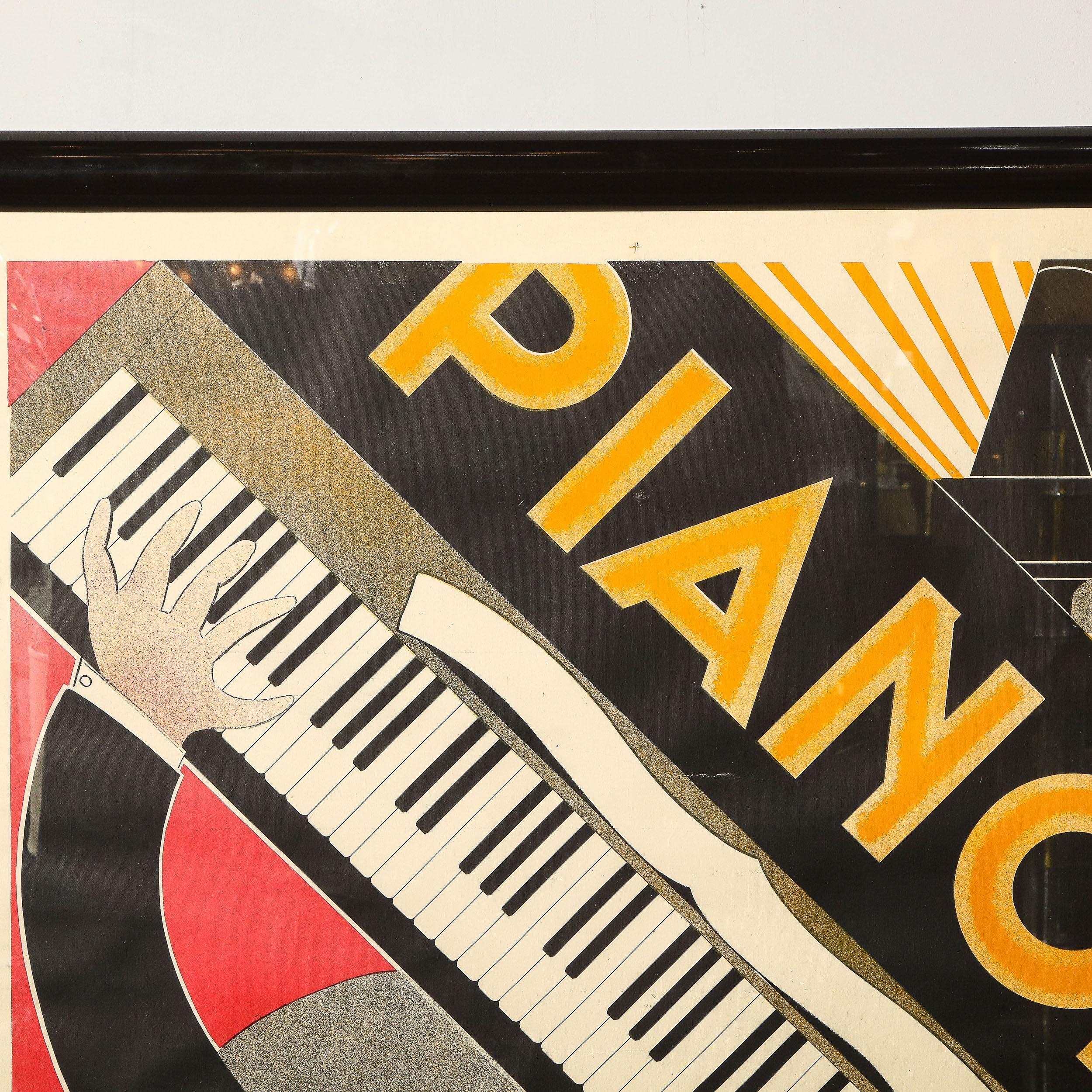 Piano's Daude - Art Deco Print by Andre Daude
