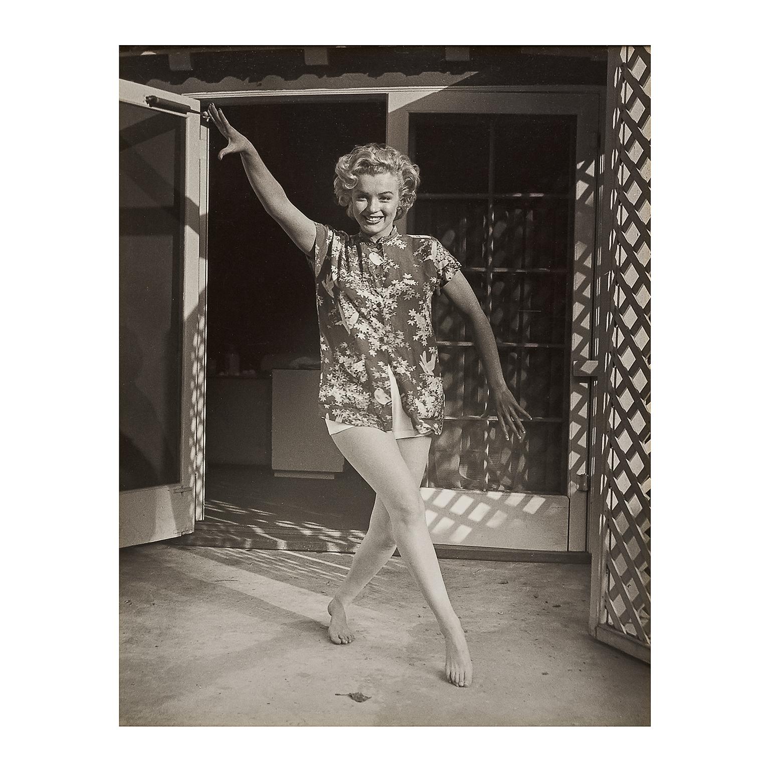 Andre de Dienes Portrait Photograph - Marilyn Monroe at The Bel Air Hotel by André de Dienes -Vintage  Black and White