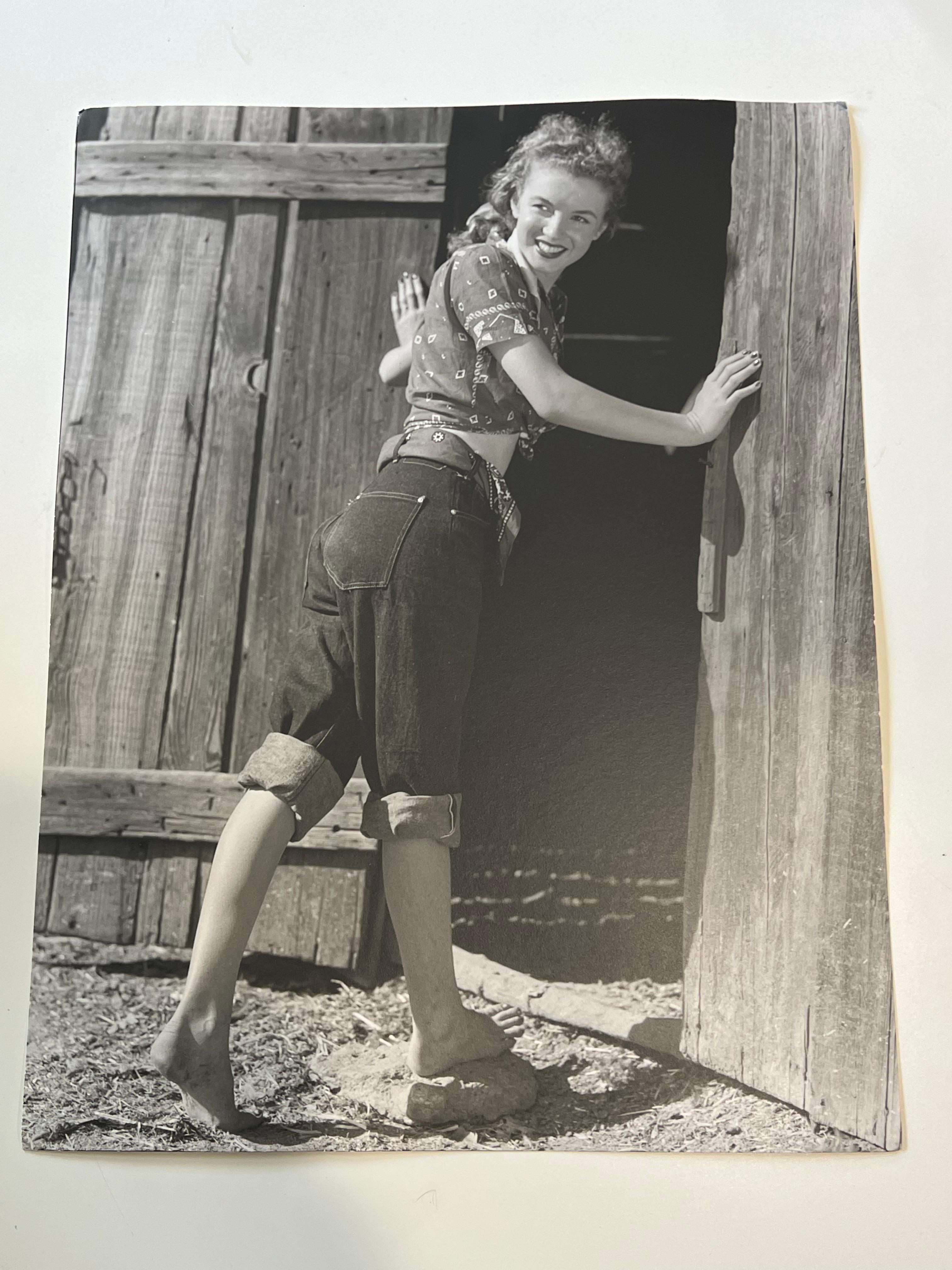 Rare Vintage Print of Marilyn Monroe From World Renowned Photographer Andre De Dienes. From the Famous Kim Goodwin Archives: Own a part of Hollywood History!