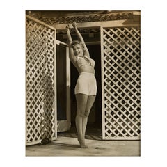 Marilyn Monroe by André De Dienes - 'Marilyn Stretching', Vintage Portrait - B&W