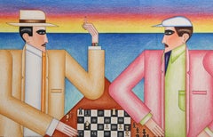 Your Move, Art Deco Drawing by Andre de Krayewski