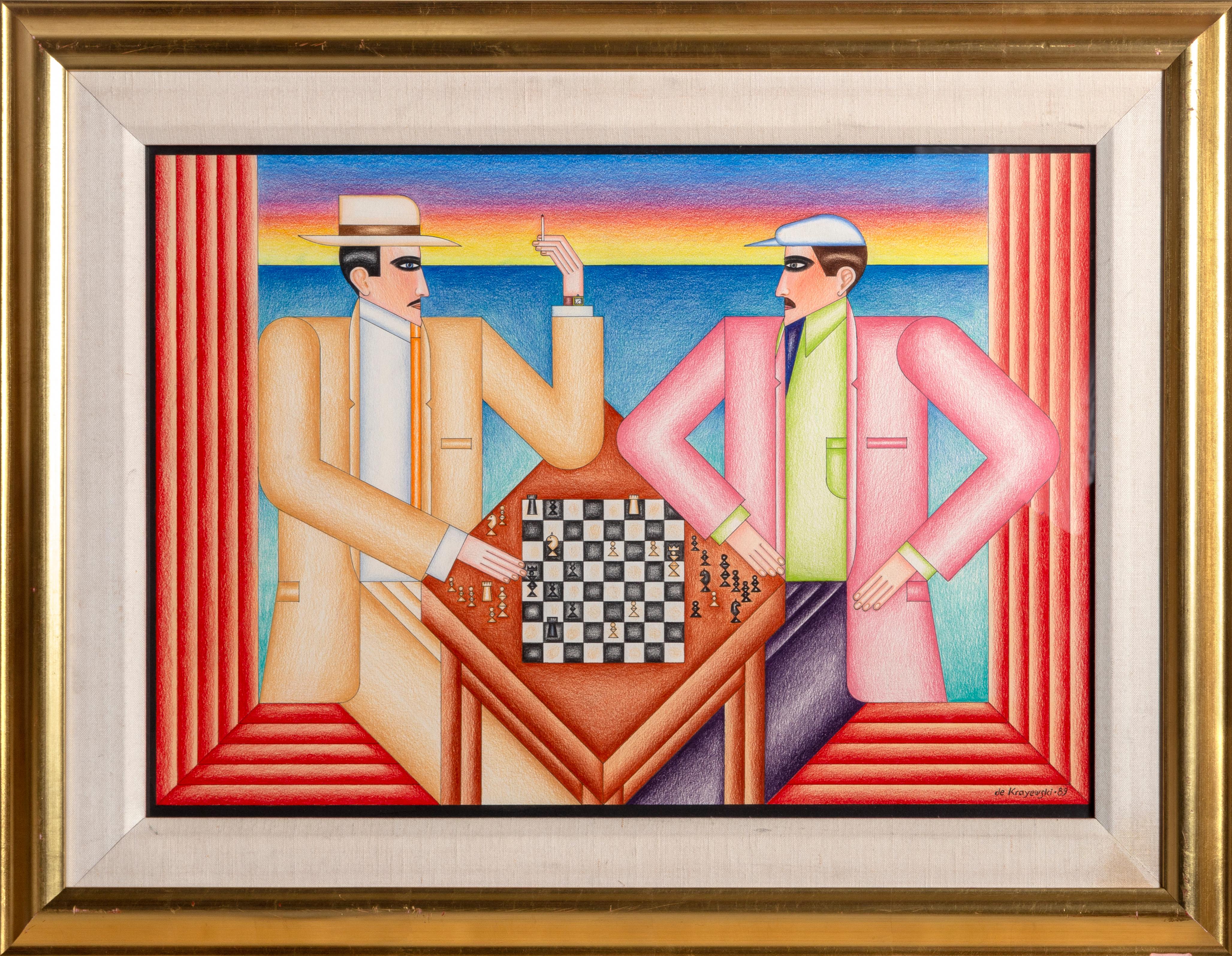 Your Move, Art Deco Drawing by Andre de Krayewski
