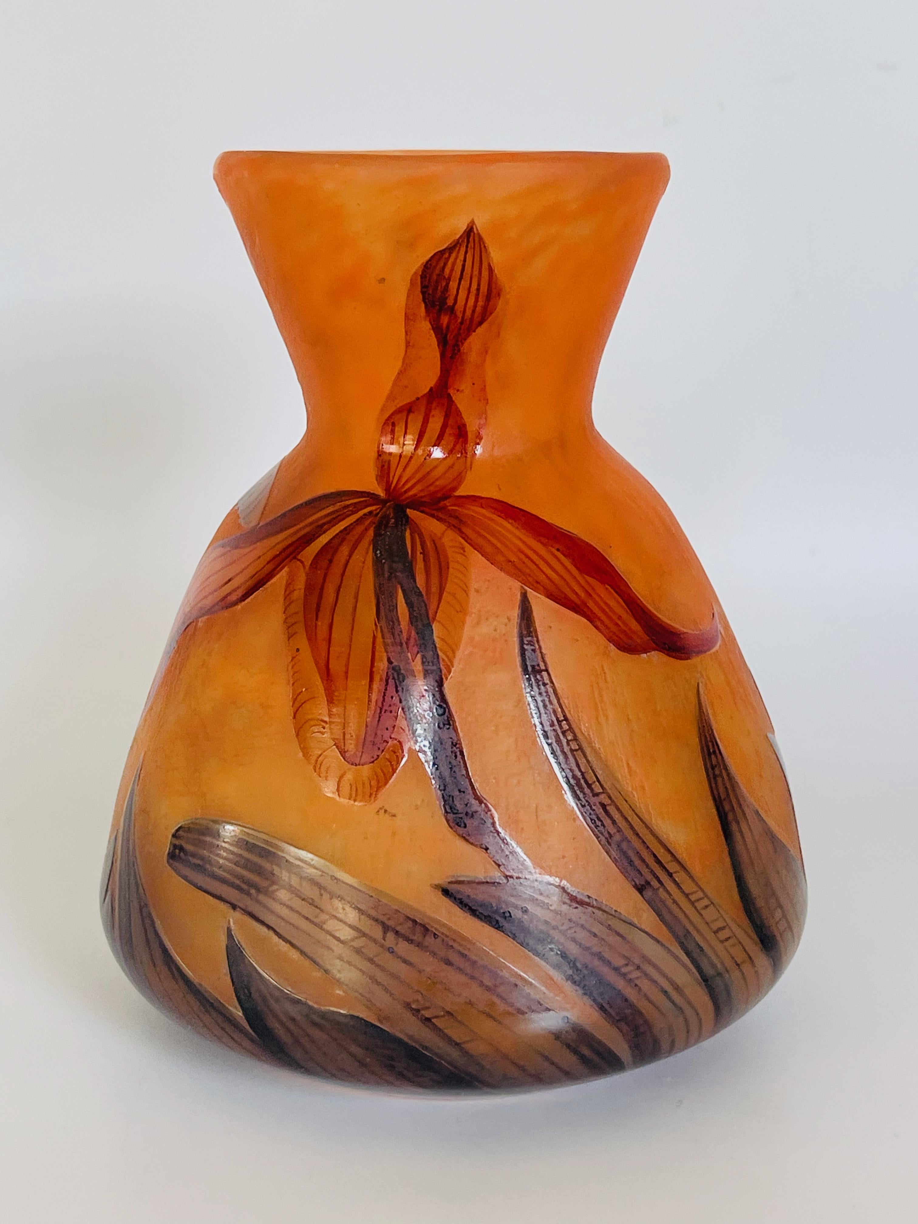 Verre Vase Art Nouveau André Delatte en vente