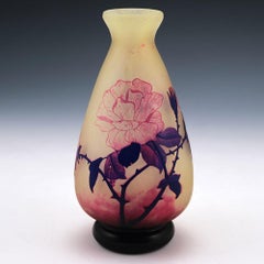 Andre Delatte Cameo Glass Vase, c1925