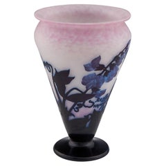 Andre Delatte Cameo Glass Vase, c1925