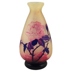 Andre Delatte Cameo Glass Vase, c1925