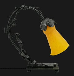 Andre Delatte French Art Deco Bindweed Table Lamp, 1920