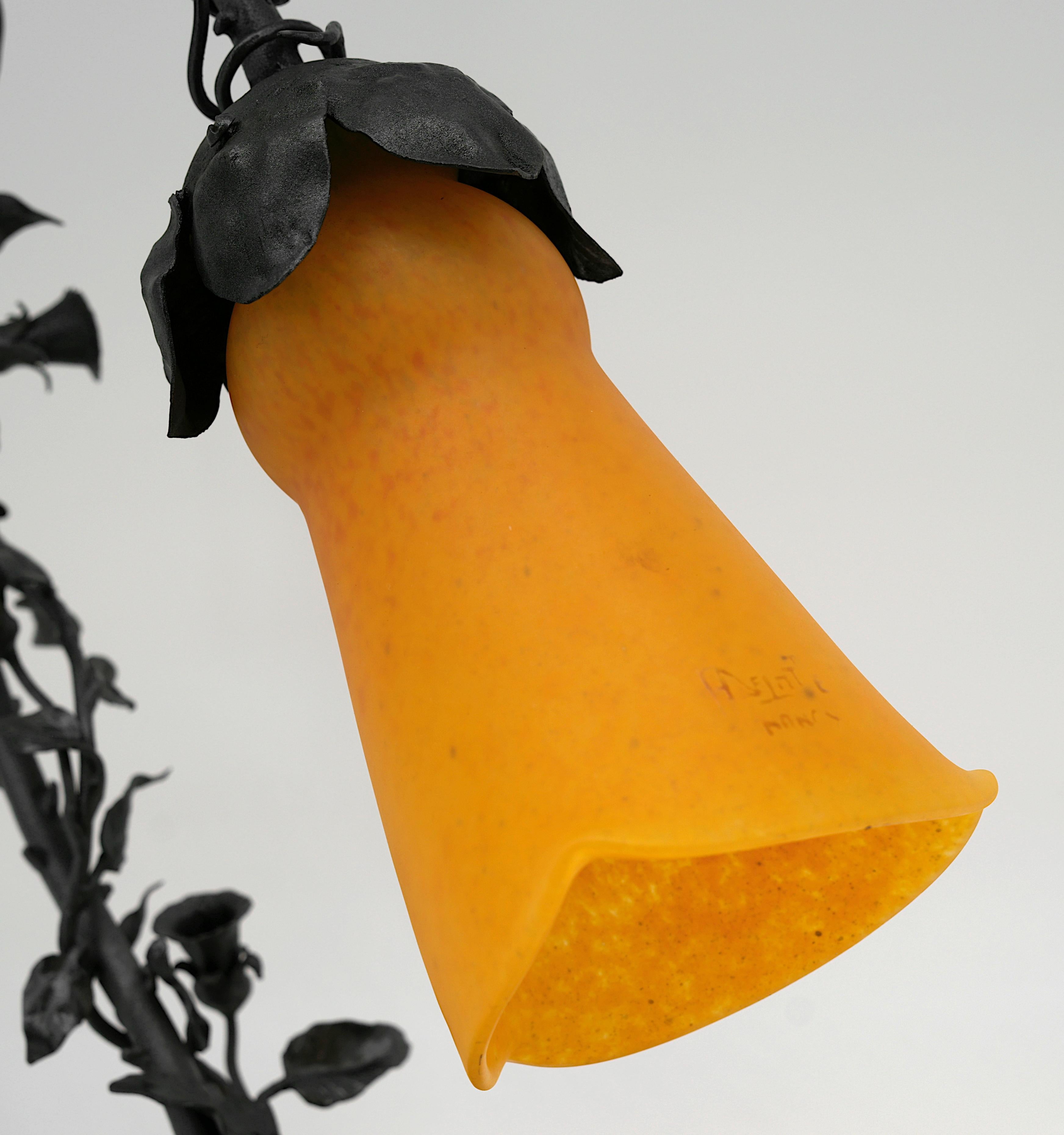 Lampe à poser en liseron de l'Art déco français d'Andre Delatte, 1920 en vente 1
