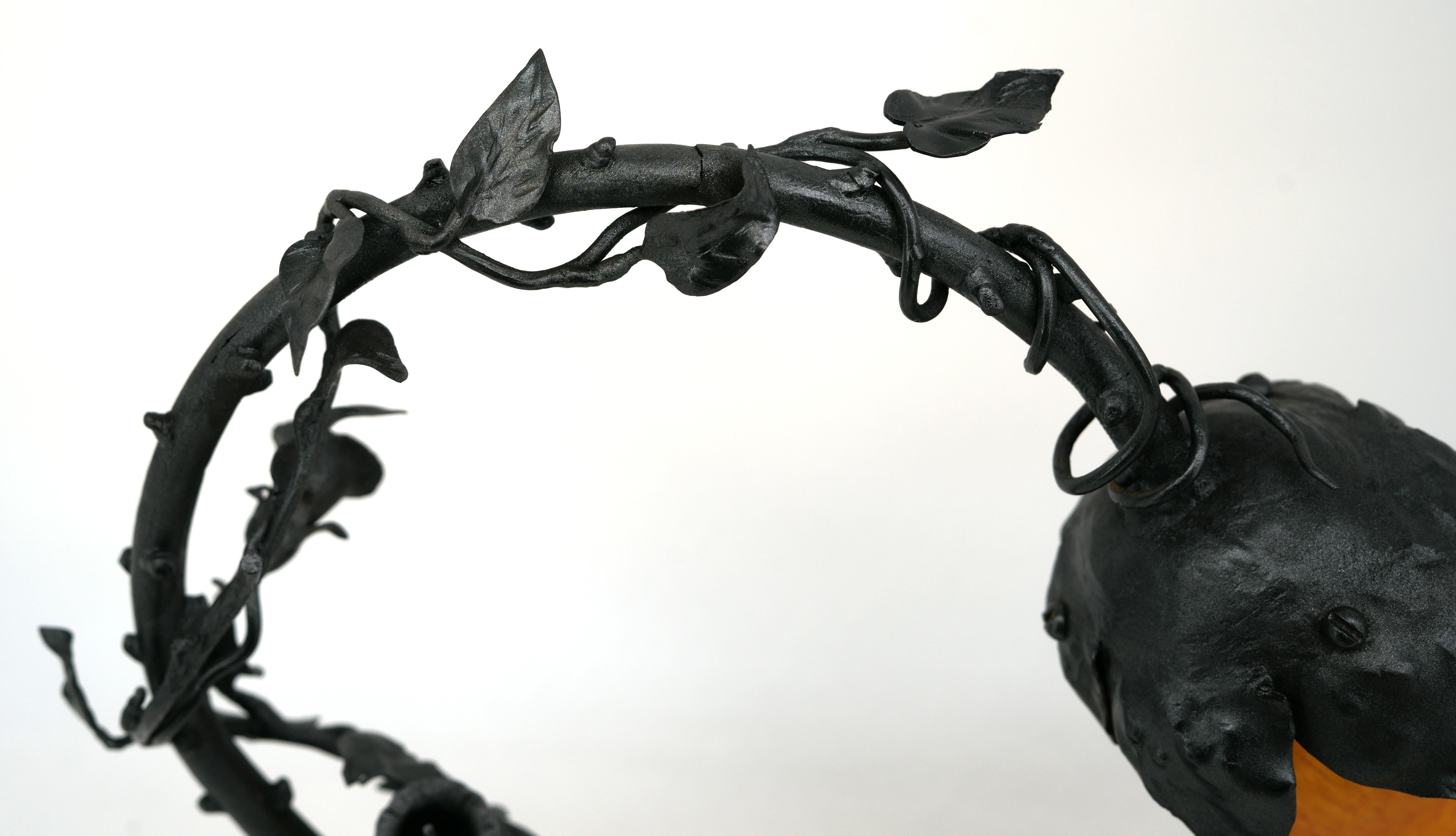 Französische Art-déco-Tischlampe Bindweed von Andre Delatte, Art déco, 1920 im Zustand „Hervorragend“ im Angebot in Saint-Amans-des-Cots, FR