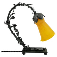 Andre Delatte French Art Deco Bindweed Table Lamp, 1920