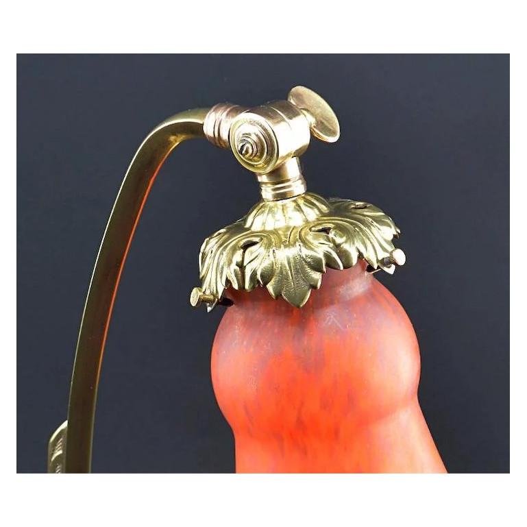 Bronze André Delatte French Art Deco Desk or Table Lamp, Late 1920s
