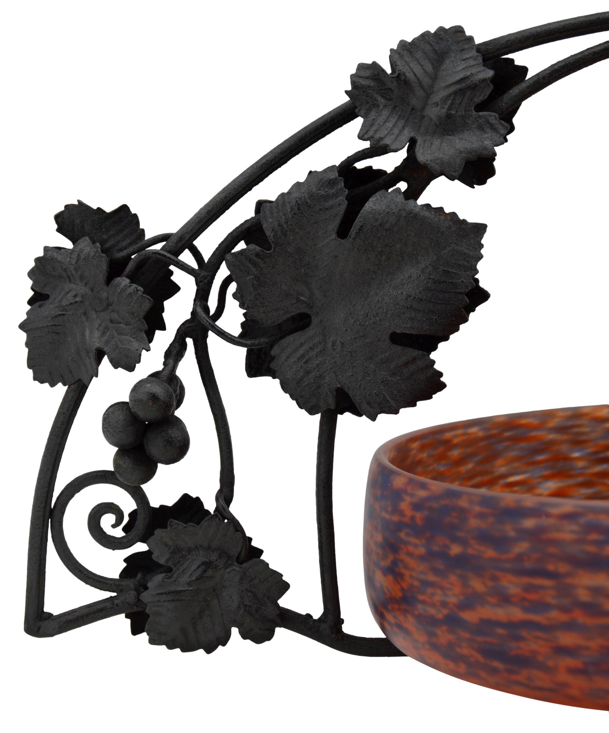 Andre Delatte French Art Deco Fruit Bowl, Center Bowl 1920 In Excellent Condition For Sale In Saint-Amans-des-Cots, FR