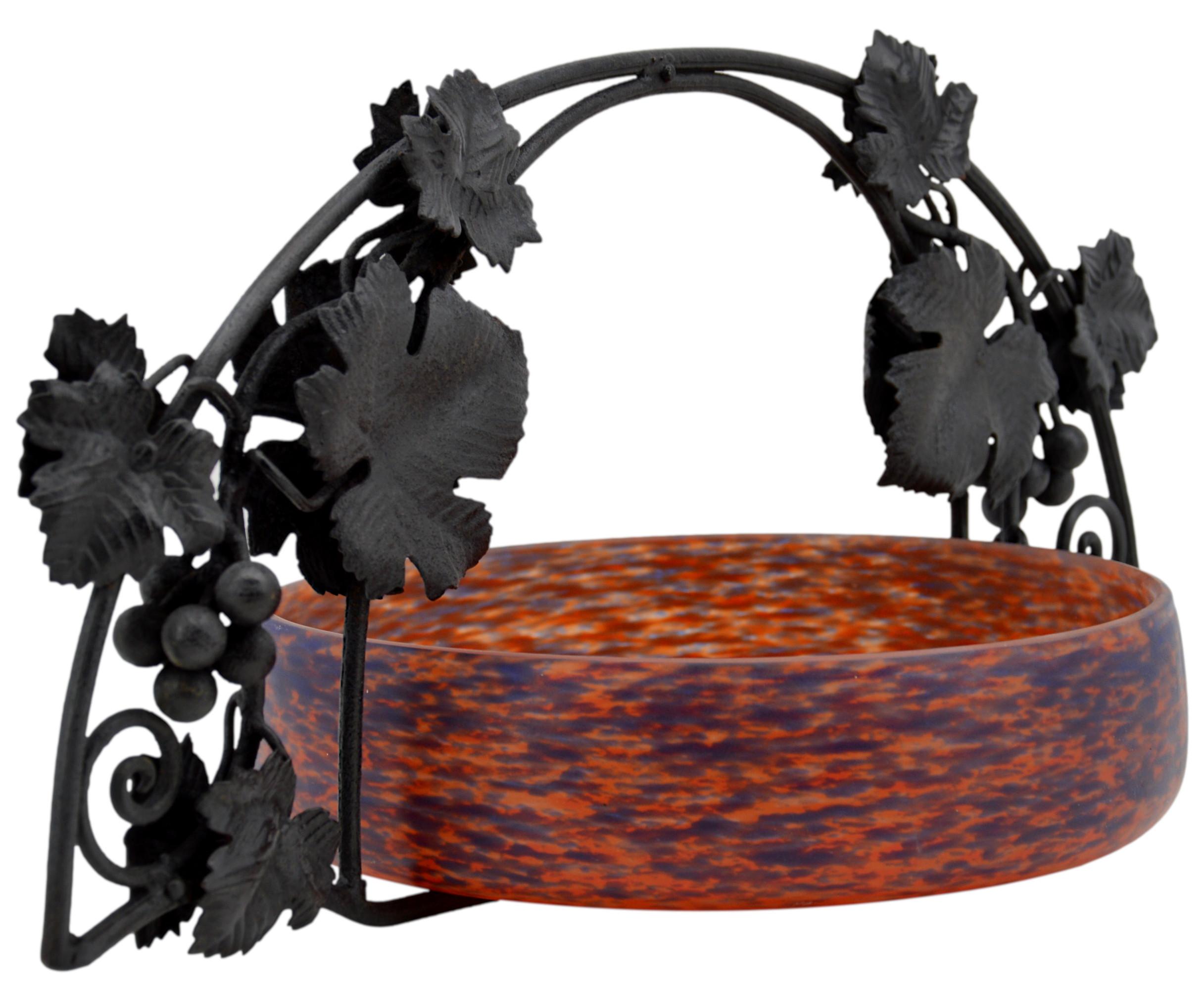 Early 20th Century Andre Delatte French Art Deco Fruit Bowl, Center Bowl 1920 For Sale