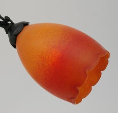 Andre DELATTE French Art Deco Ivy Table / Desk / Piano Lamp 1920