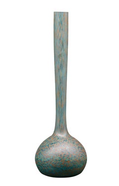 Art Deco Vase by André Delatte, Mottled Glass, France, 1920s Design