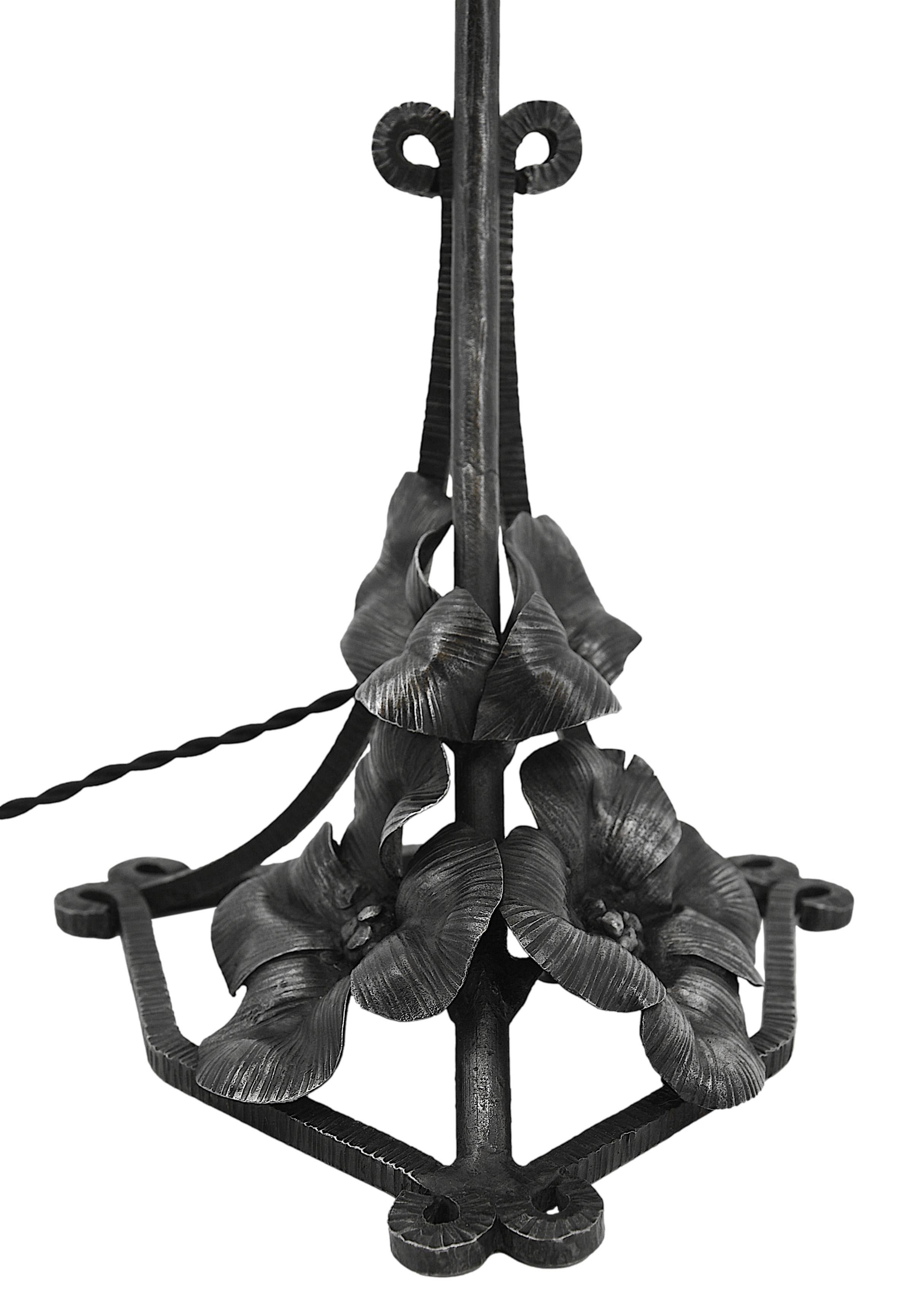 Andre Delatte Large Rare Art Deco Table Lamp, 1920 For Sale 1