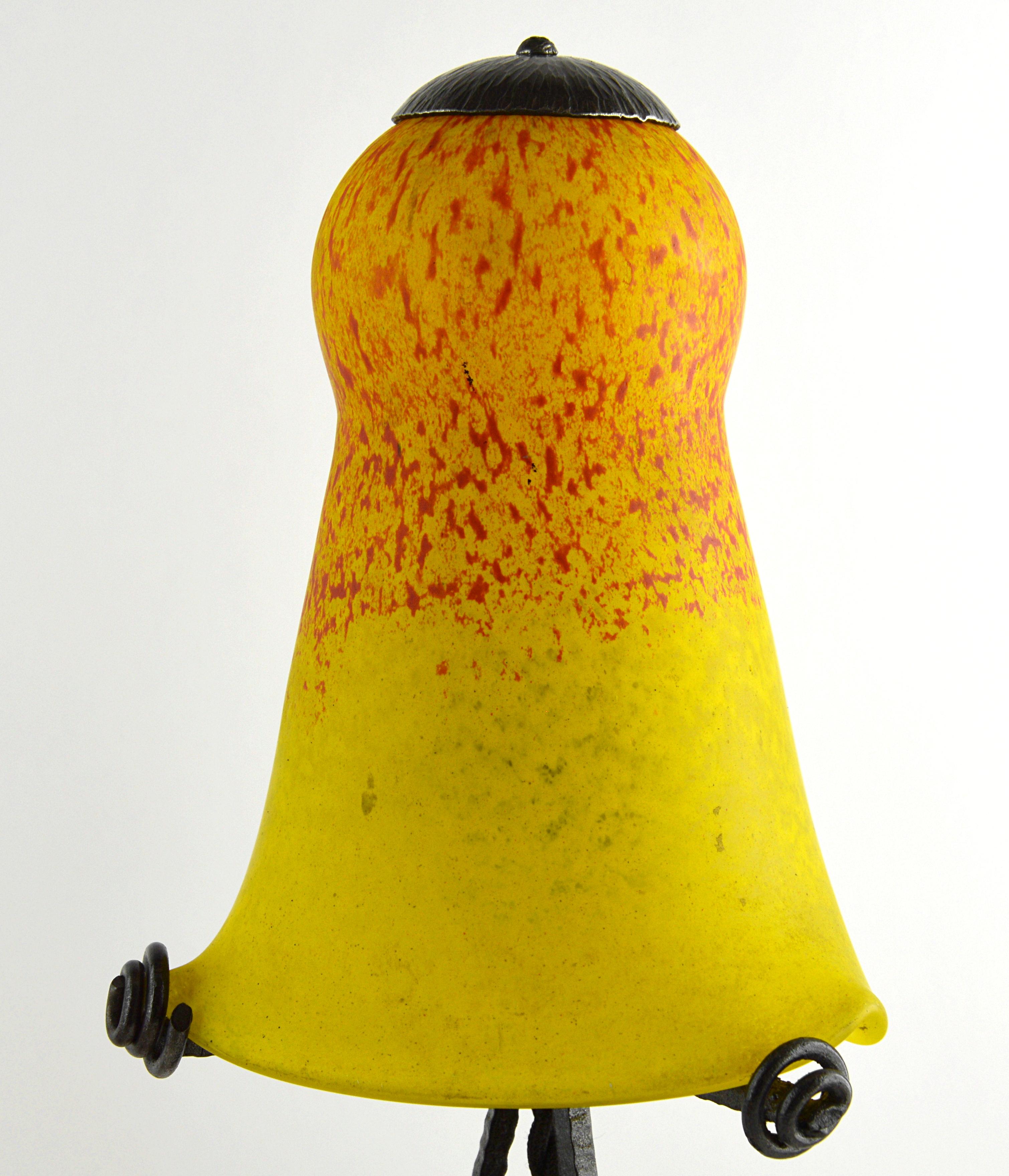 Art Déco Andre Delatte Coppia di lampade Art Deco francesi, 1920 in vendita