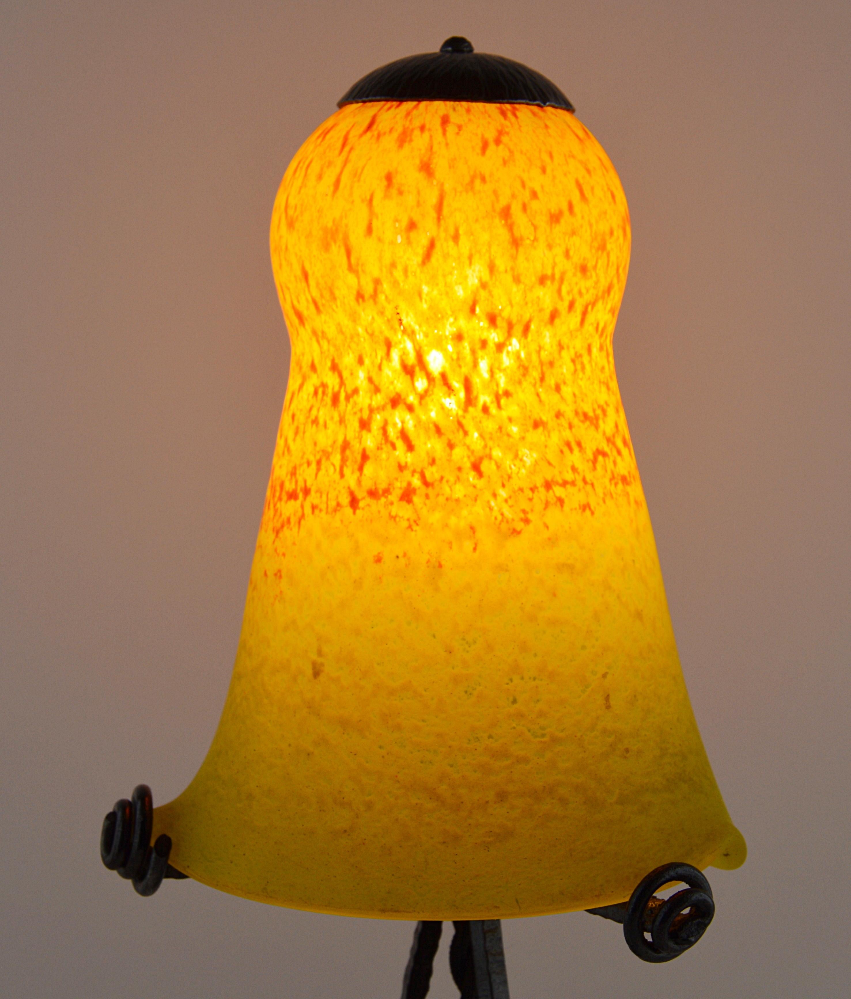 Andre Delatte Ein Paar französische Art-Déco-Lampen, Ende der 1920er Jahre (Französisch) im Angebot