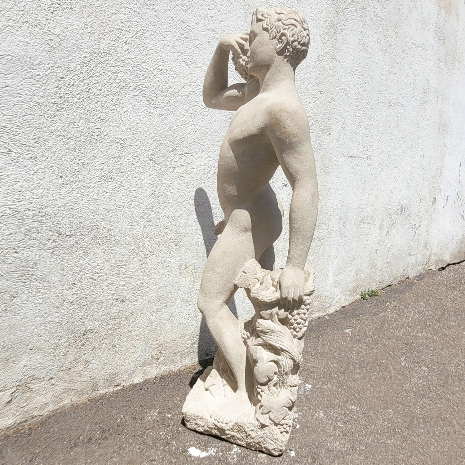 André Deluol, Uomo in piedi, scultura in pietra, XX secolo in vendita 5