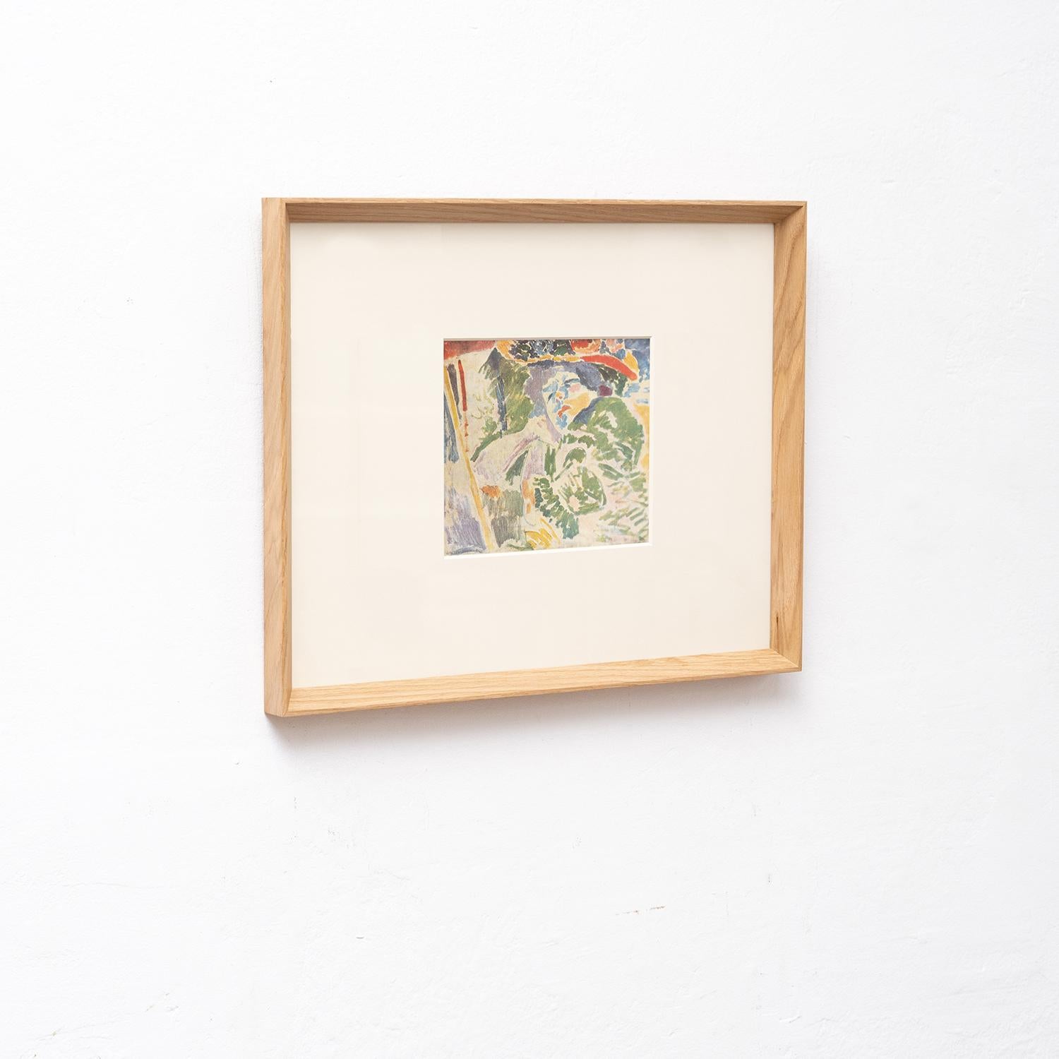 Mid-Century Modern Andre Derain 1948 Color Cliché Print, Framed For Sale