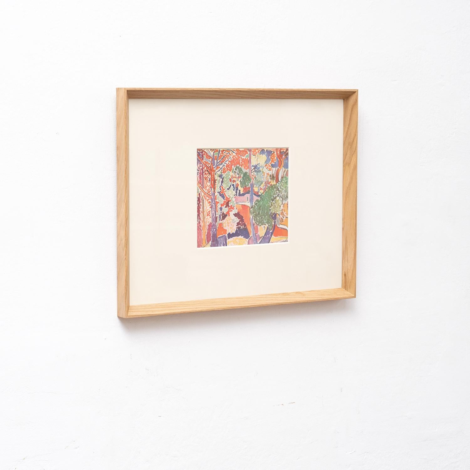 Mid-Century Modern Andre Derain 1948 Color Cliché Print, Framed For Sale