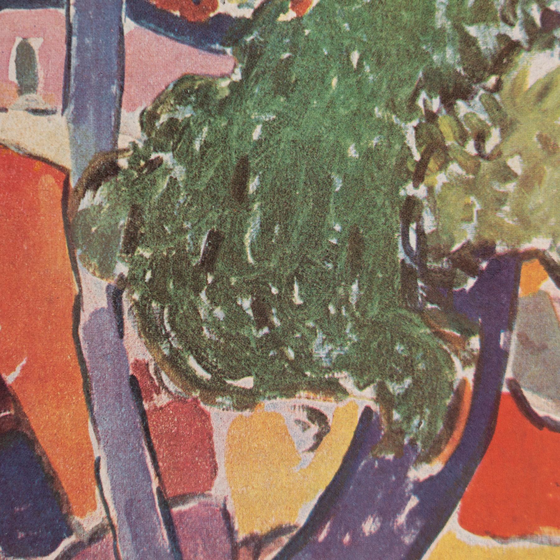 Mid-20th Century Andre Derain 1948 Color Cliché Print, Framed For Sale