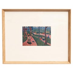 Stampa cliché a colori di Andre Derain del 1948, con cornice