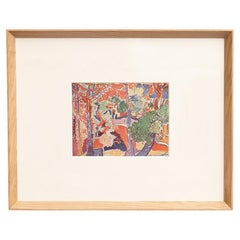 Stampa cliché a colori di Andre Derain del 1948, con cornice