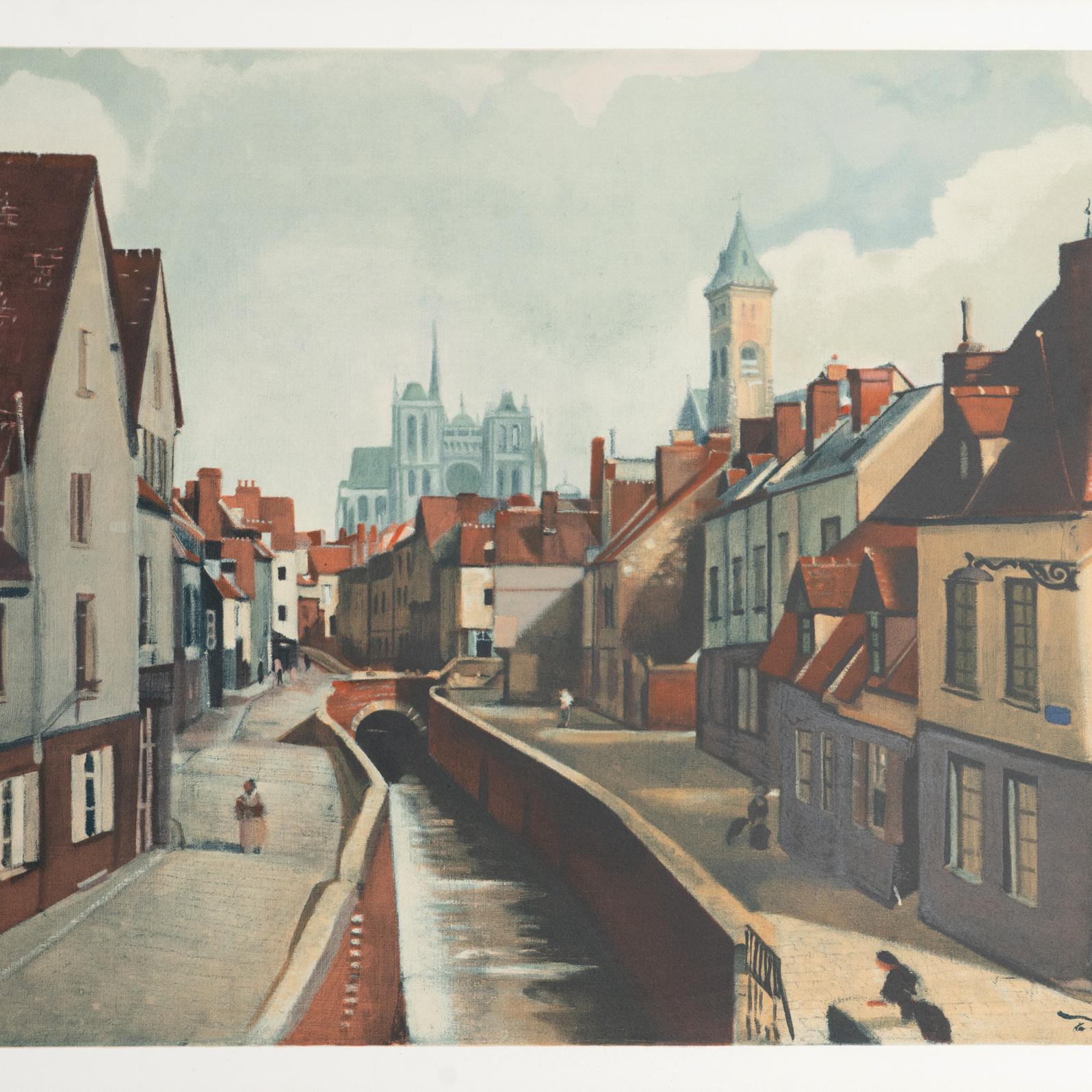 Lithographie encadrée 'Amiens' couleur d'Andr Derain, vers 1970 en vente 3