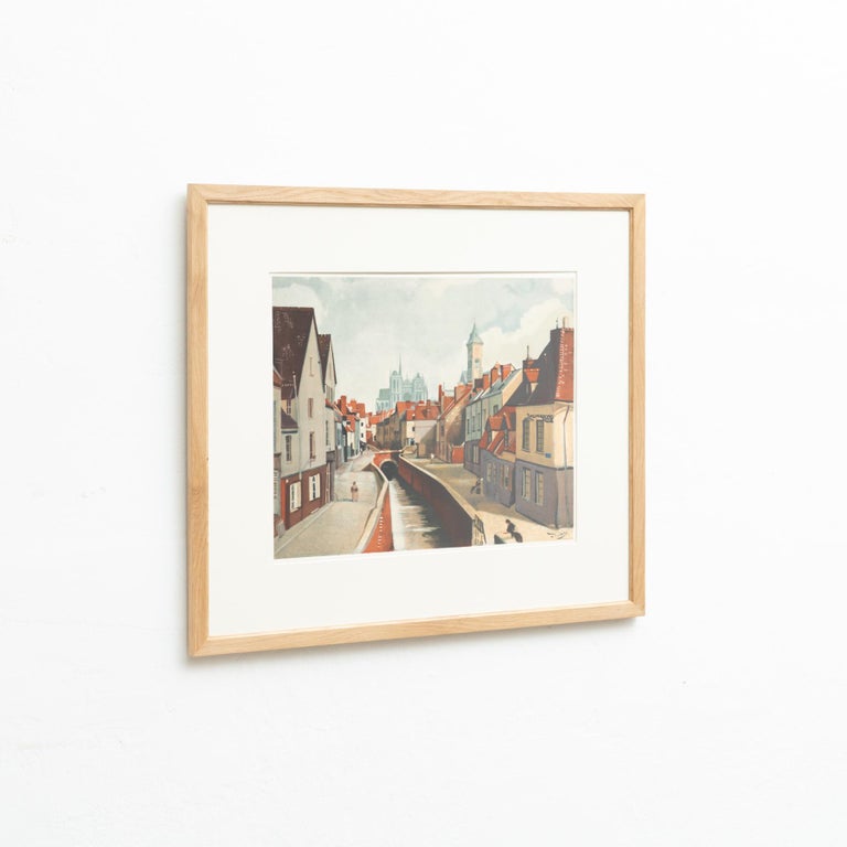 Modern André Derain Framed 'Amiens' Color Lithography, circa 1970 For Sale