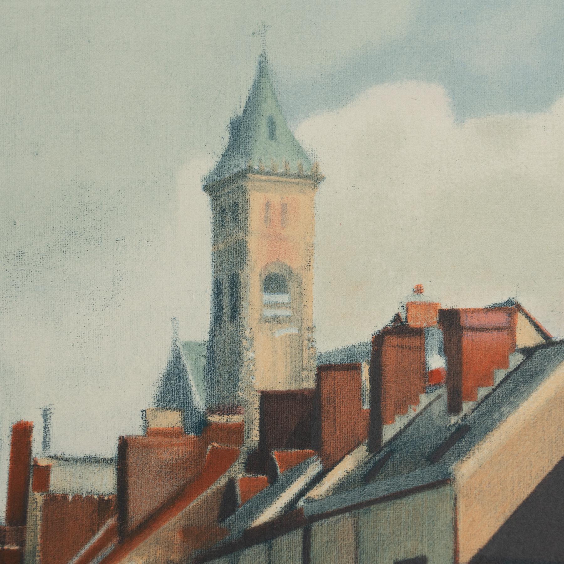 Gerahmte „Amiens“-Farblithografie von Andr Derain, um 1970 im Zustand „Gut“ im Angebot in Barcelona, Barcelona