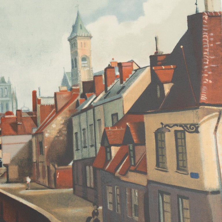 Late 20th Century André Derain Framed 'Amiens' Color Lithography, circa 1970 For Sale