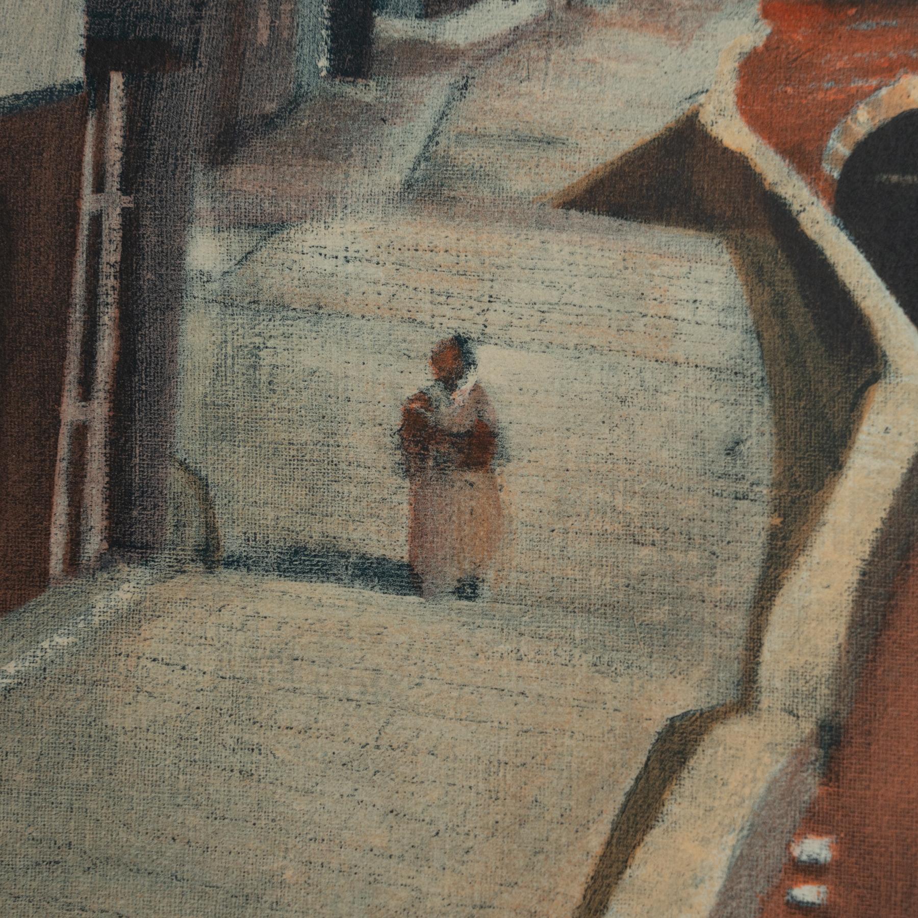 Fin du 20e siècle Lithographie encadrée 'Amiens' couleur d'Andr Derain, vers 1970 en vente