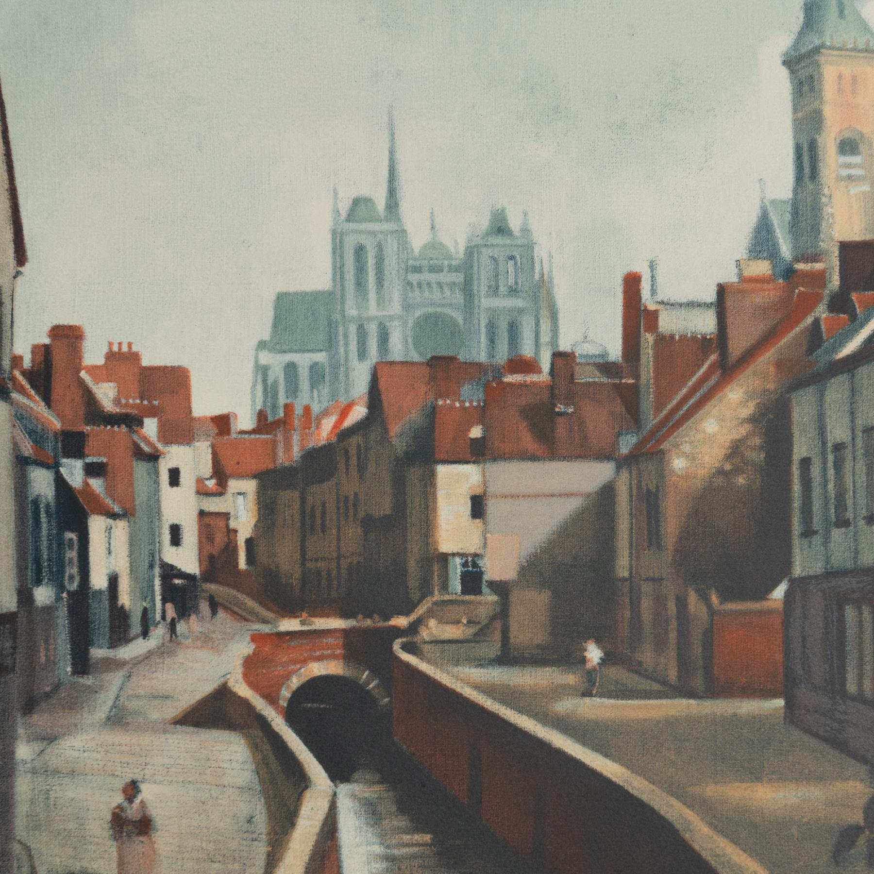 Gerahmte „Amiens“-Farblithografie von Andr Derain, um 1970 im Angebot 2