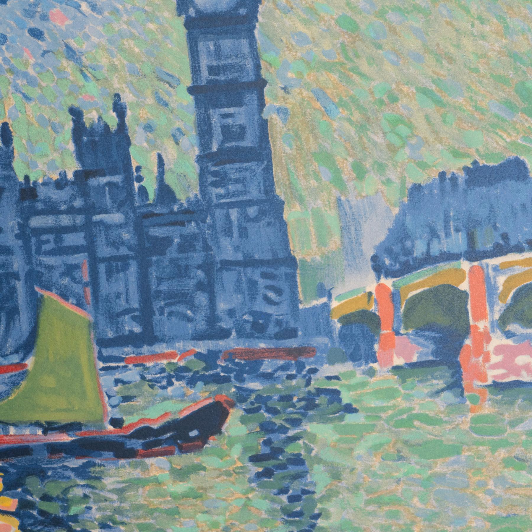 Gerahmte „Big Ben“-Farblithografie von Andr Derain, um 1972 im Angebot 4