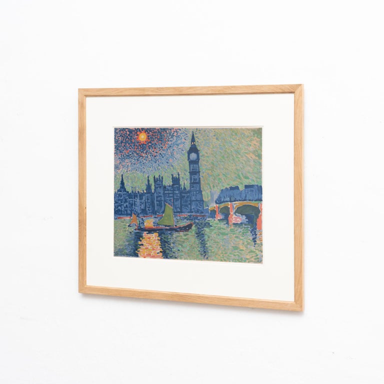 André Derain Framed 'Big Ben' Color Lithography, circa 1972 For Sale at