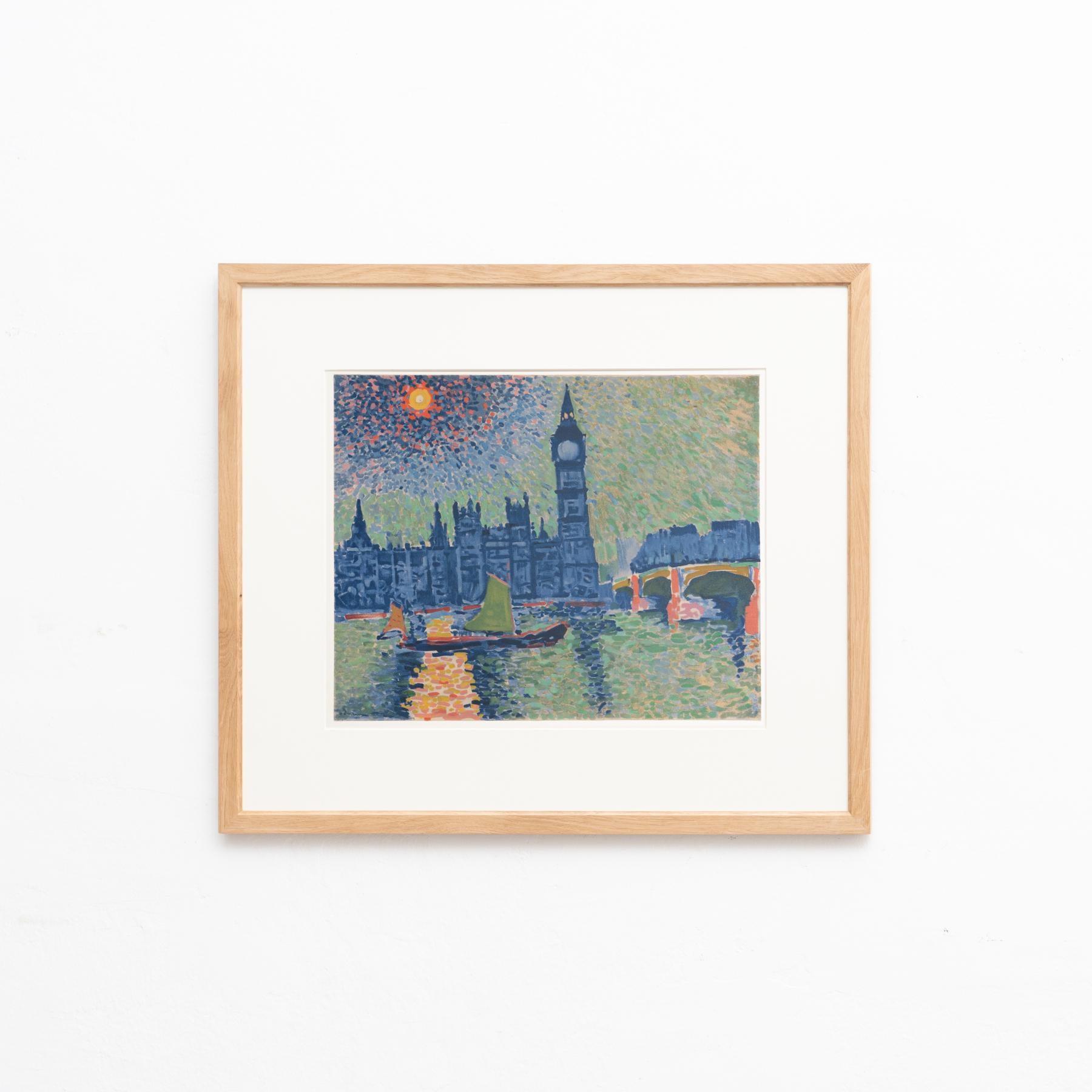 Gerahmte „Big Ben“-Farblithografie von Andr Derain, um 1972 (Französisch) im Angebot