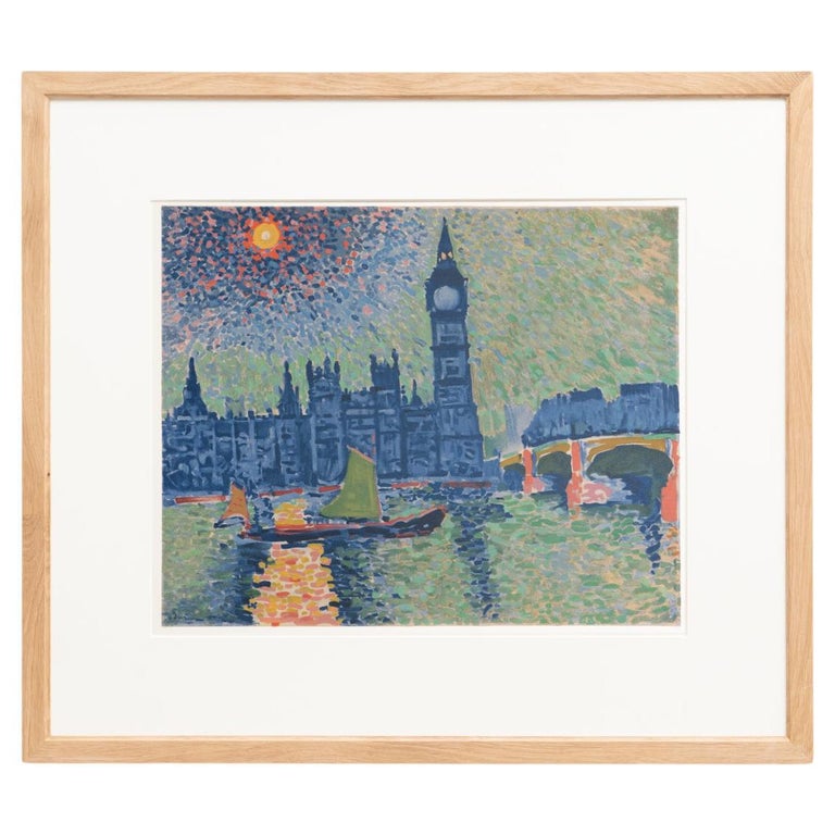André Derain Framed 'Big Ben' Color Lithography, circa 1972 For Sale at