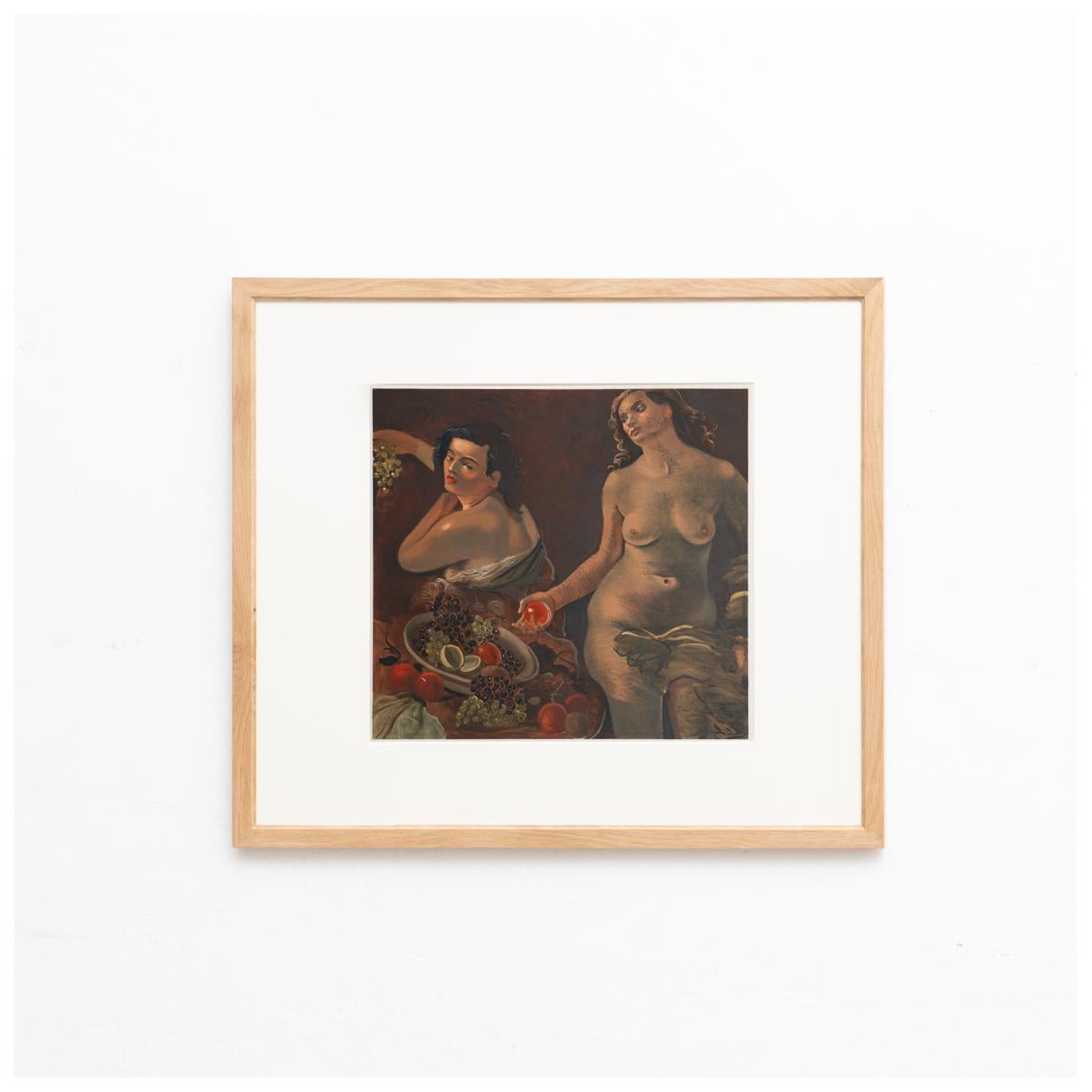 Original color lithograph 'Deux femmes nues et nature morte' by André Derain.

Lithograph printed from an original painting made by the author in France, circa 1935.

Published in France by Fernand Mourlot, circa 1970. 

Framed and signed in