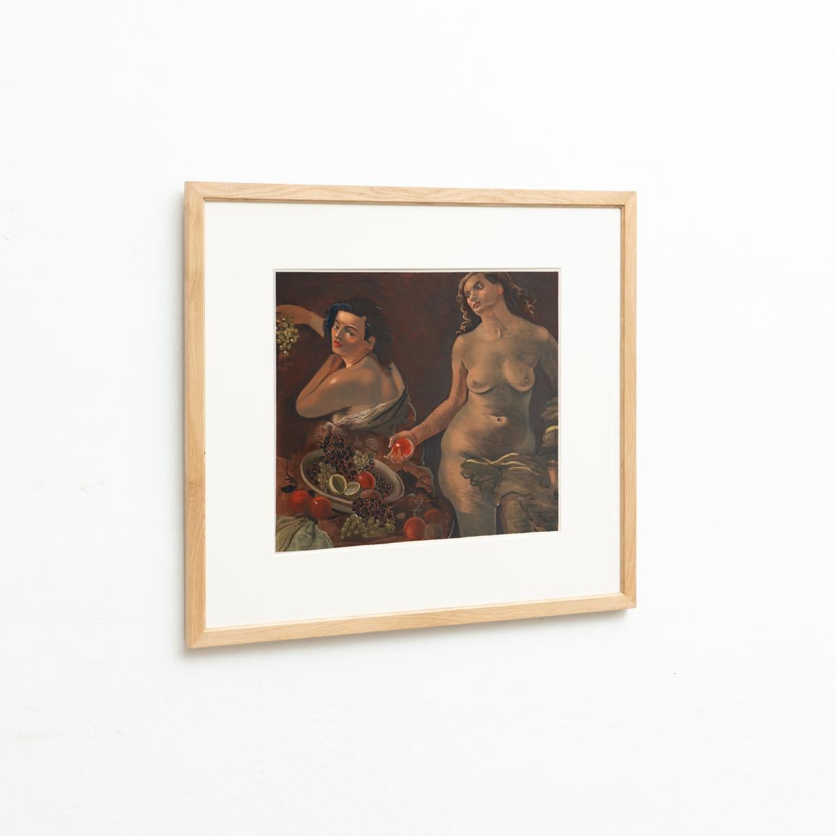 Moderne Lithographie encadrée « Des femmes nues et nature morte » d'Andr Derain, vers 1970 en vente