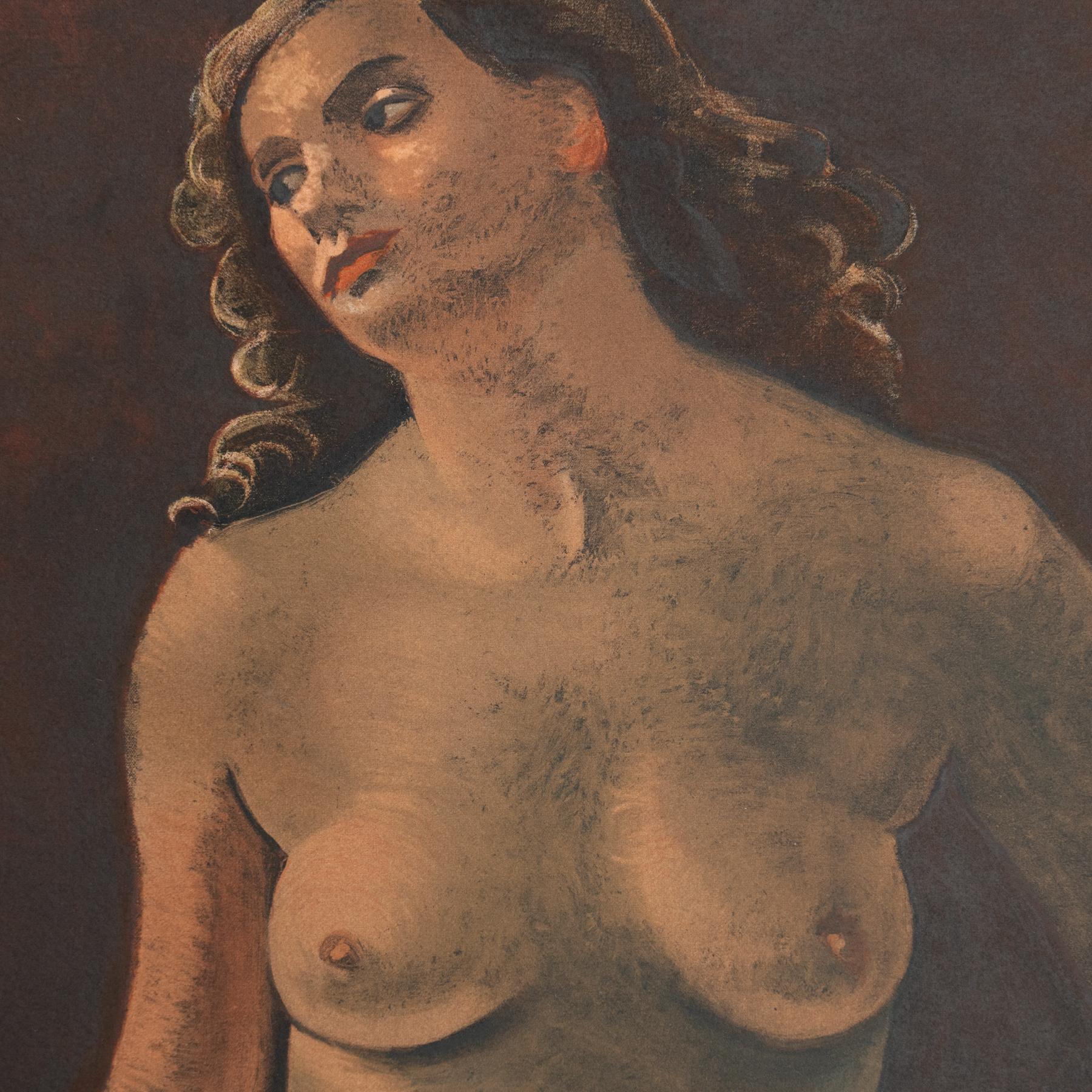Fin du 20e siècle Lithographie encadrée « Des femmes nues et nature morte » d'Andr Derain, vers 1970 en vente
