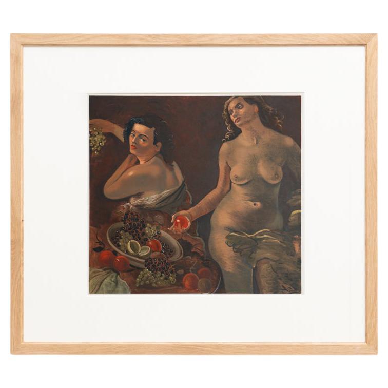 Lithographie encadrée « Des femmes nues et nature morte » d'Andr Derain, vers 1970