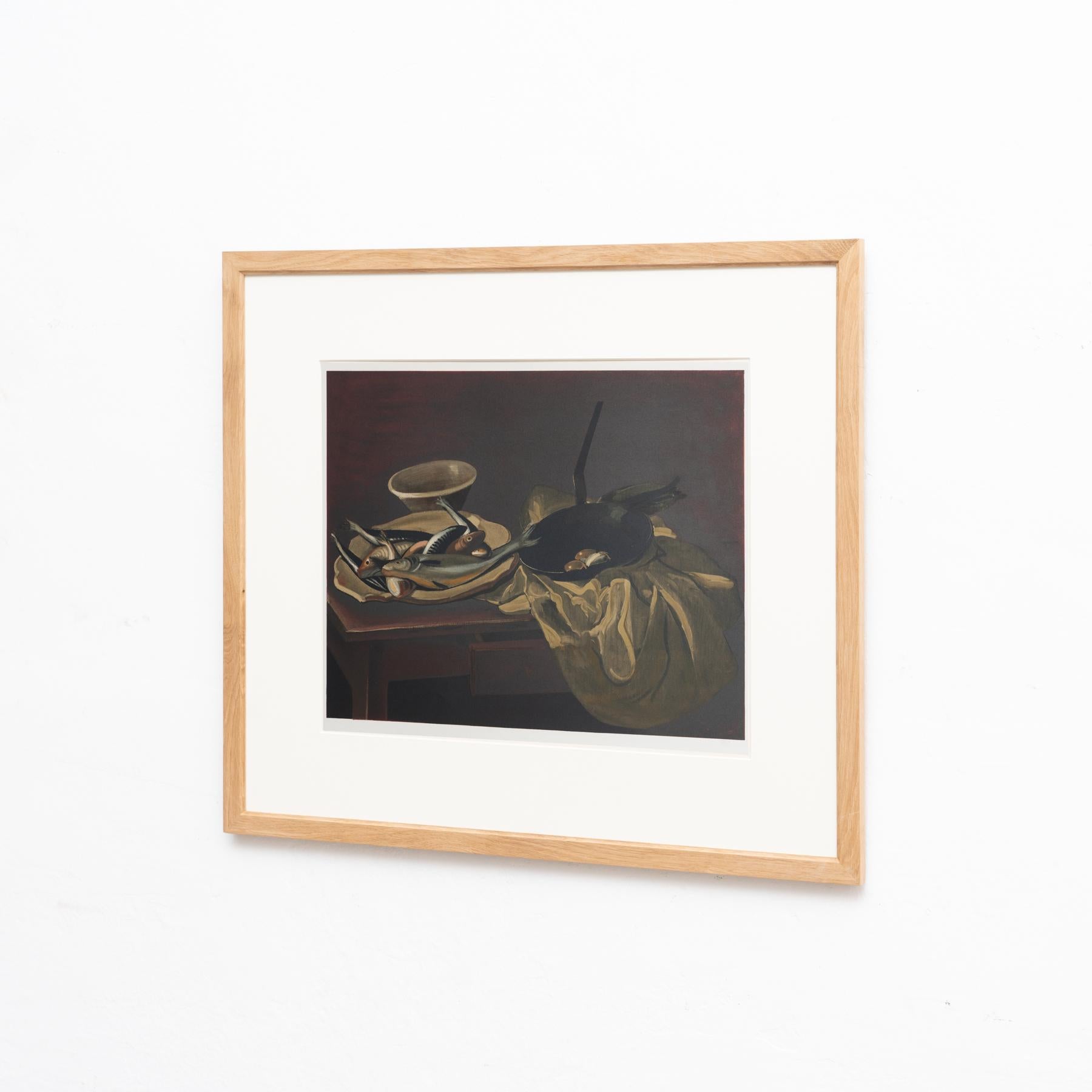 Andr Derain Gerahmte „Fisch und Stillleben“ Farblithografie, um 1970 (Französisch) im Angebot